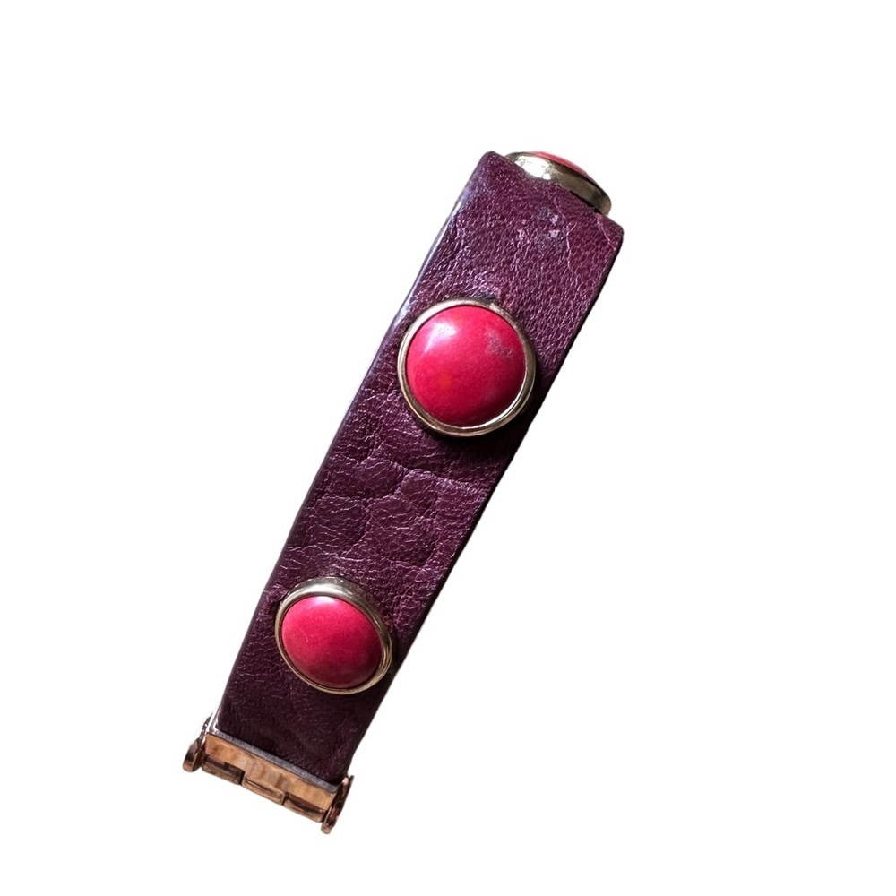 Juicy Couture Leather Burgundy Bracelet